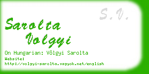 sarolta volgyi business card